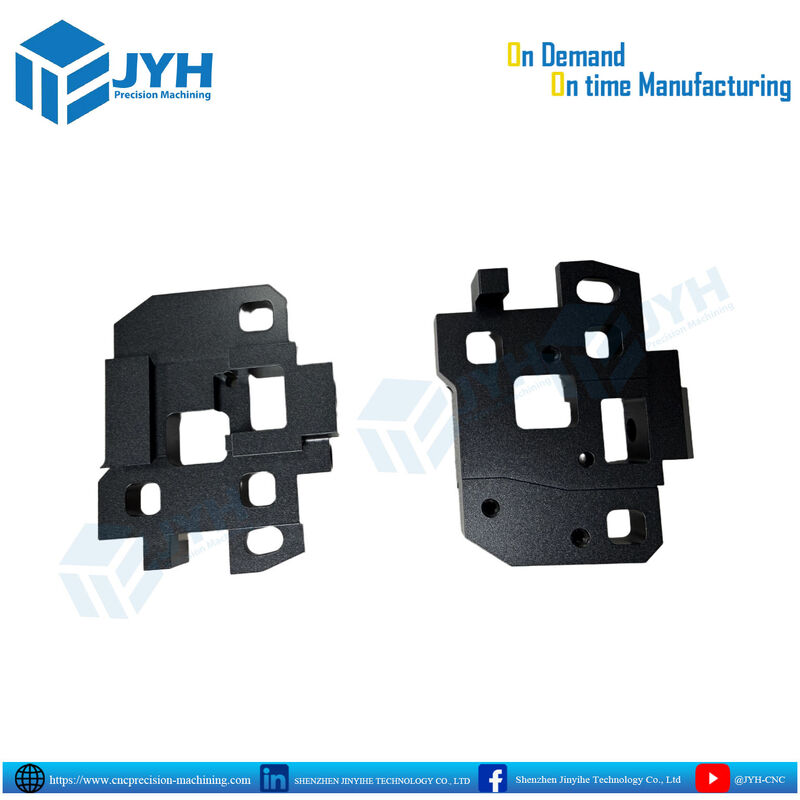 Black Teflon Coated Aluminum Parts with Low Friction and ±0.005 mm Tolerance for Precision CNC Machined Components